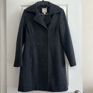 Old Navy Women’s Size M Gray Wool Blend Double Breasted Coat